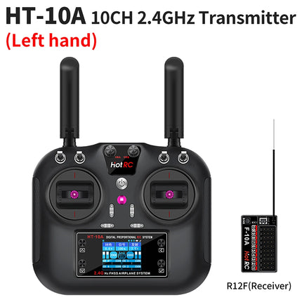 HotRC HT-8A 2.4GHz 8CH 8A RC Transmitter PWM FHSS with F-08A Receiver Radio System Remote Controller for RC Drone by zapcart