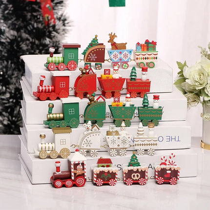 Gooparty Wooden Christmas Train Ornaments For Kids Decor by zapcart