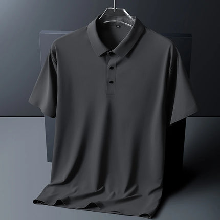 CN Fujian Men Ice Silk Polo Shirt Short Sleeve Breathable by zapcart