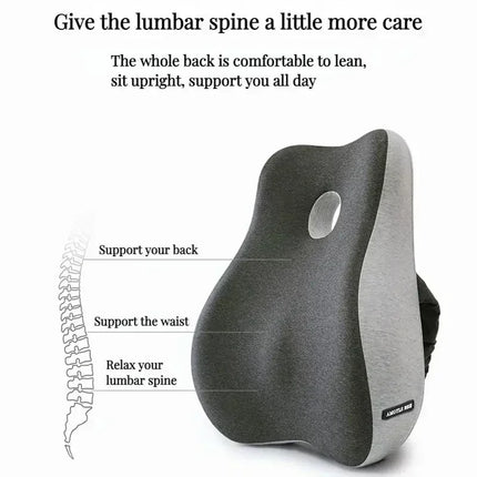 Feliy Memory Foam Office Chair Cushion Lumbar Support by zapcart