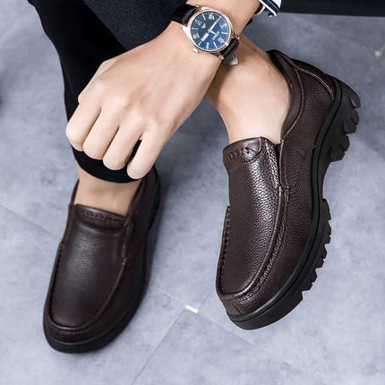 Waerta Mens Leather Loafers Slip On Casual Breathable 44 50 by zapcart