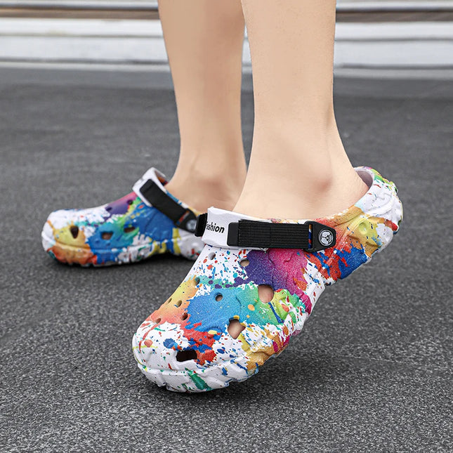 CN Fujian Men's Slippers Camouflage Sandals Outdoor Comfort by zapcart