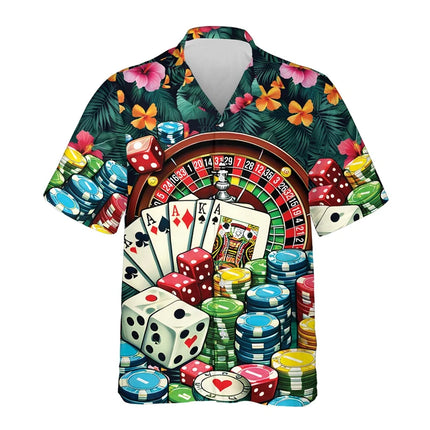 Bold Las Vegas 3D Print Beach Shirt For Men CN Guangdong by zapcart