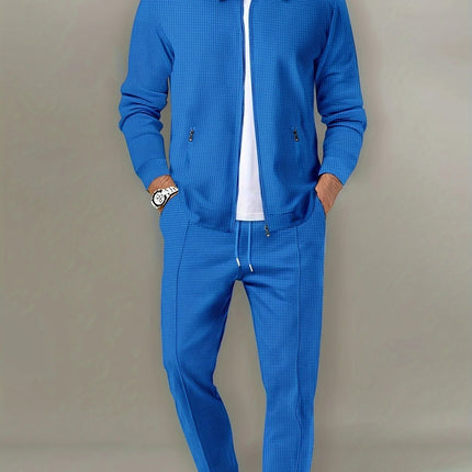 CN Zhejiang Men Slim Fit Jacket With Zipper Pocket Set by zapcart
