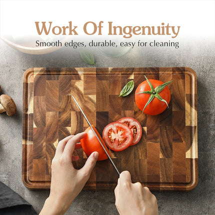 XINZUO Acacia Wood Cutting Board Non Slip For Home Cooks by zapcart