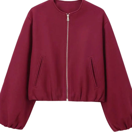 XNWMNZ Women Soft Bomber Jacket Autumn Winter Warm Coat by zapcart