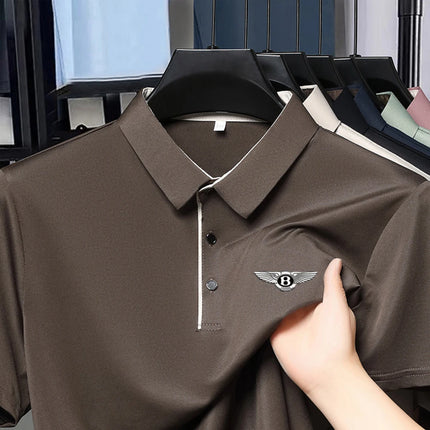 CN Jiangxi Mens Summer Polo Shirt Breathable Printed by zapcart