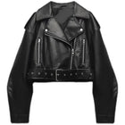 TRAF Women Oversized Vintage Faux Leather Jacket With Belt by zapcart