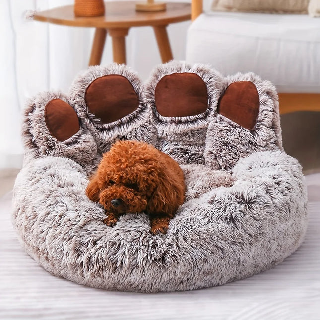 Bear Paw Pet Bed – Soft & Cozy Dog & Cat Sofa for Small to Large Pets by zapcart