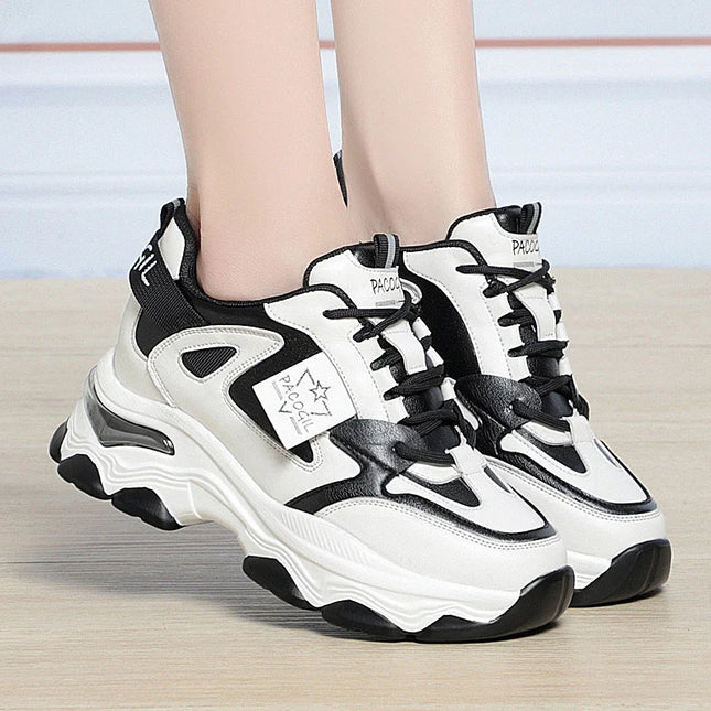 Height Increasing Platform Shoes Women Breathable Sneakers by zapcart