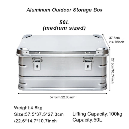 KRC Camp Aluminum Storage Box 60 To 80L Outdoor Organizer by zapcart
