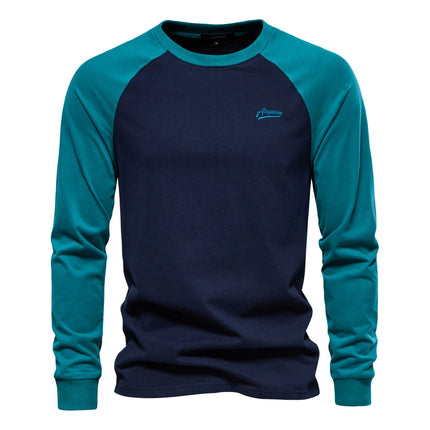 AIOPESON Mens 100 Percent Cotton Long Sleeve Tee Shirt by zapcart