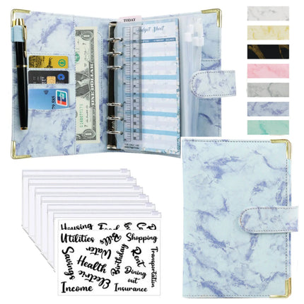 A6 Budget Binder PU Leather Organizer For Students by zapcart