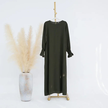 Abaya Dress For Muslim Women Elegant Long Sleeve Ramadan by zapcart
