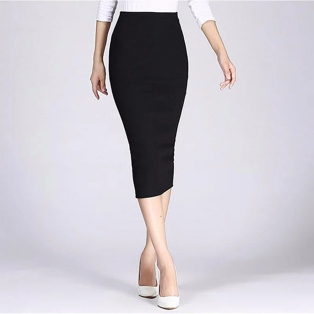 Reachshore Long Pencil Skirt Women Slim Silhouette Chic by zapcart