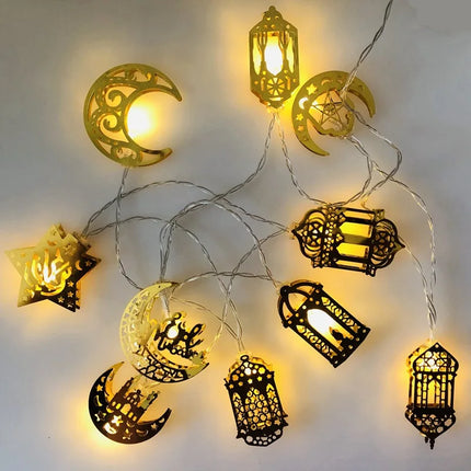 Wayfun Eid Mubarak Moon Star Light String for Ramadan Decor by zapcart