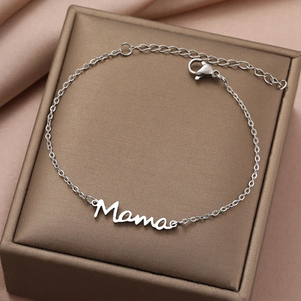 DGIDDKCN Mama Pendant Stainless Steel Bracelet For Women by zapcart