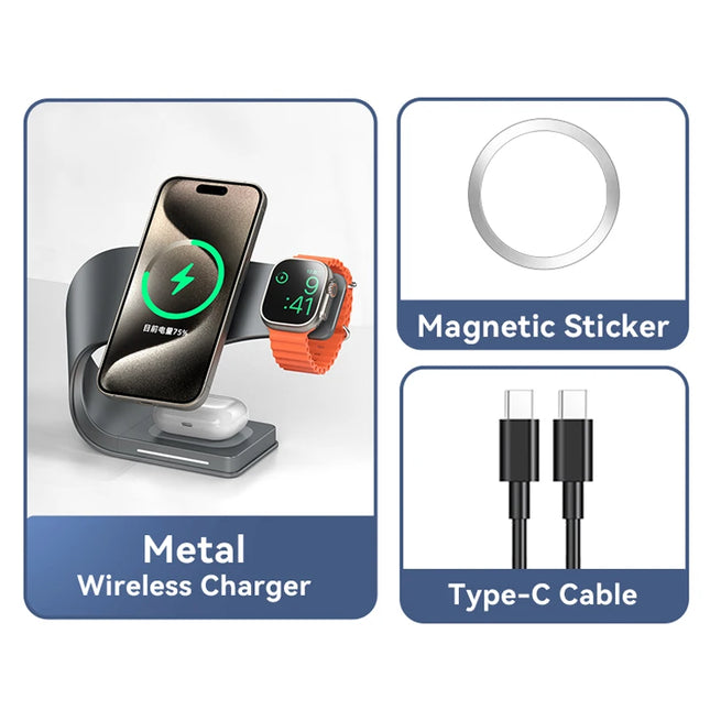 4 In 1 Magnetic Wireless Charger iPhone AirPods Watch by zapcart