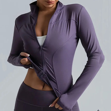 Women Zip Up Running Jacket Light Breathable DUTRIEUXCN by zapcart
