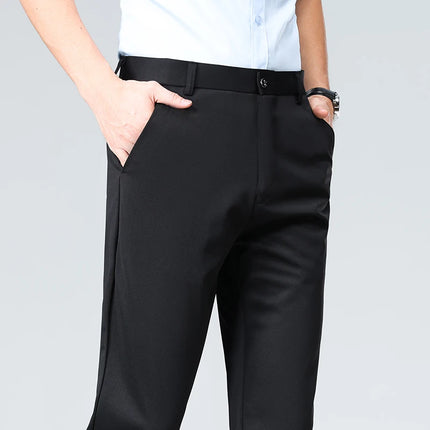 Plus Size Men Dress Pants ENWEIGECN Black Stretch Formal by zapcart