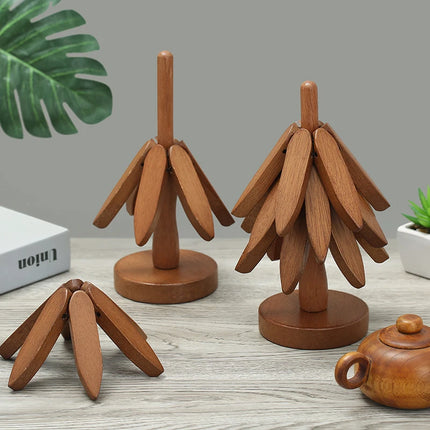 Upnzt Trivet Set Wooden Coasters Kitchen Heat Resistant by zapcart