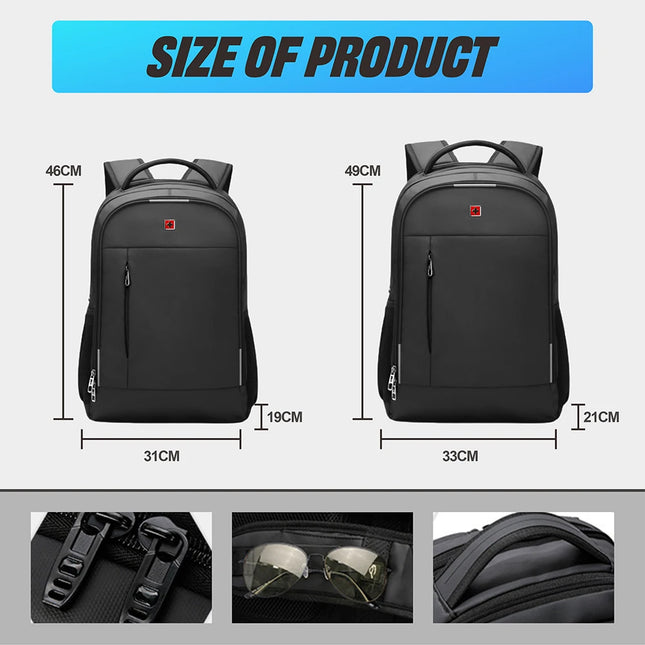 Swiss Military Men's Laptop Backpack 17 Inch Waterproof by zapcart