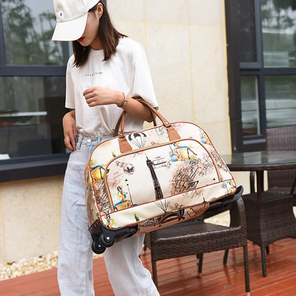 Felemi Large Capacity Women Travel Suitcase Wheeled Luggage by zapcart
