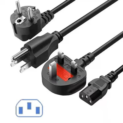 EU Power Cord Euro Plug C13 Extension Cable For PC Monitors by zapcart