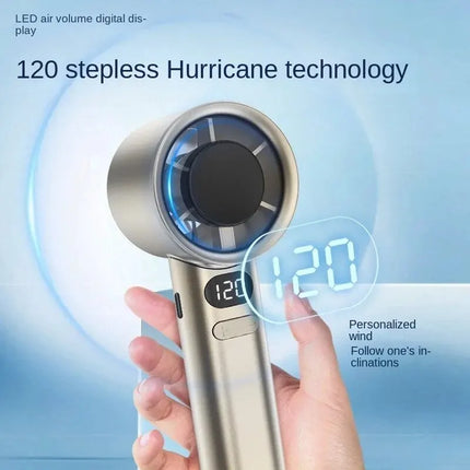 Portable Hand Fan USB Rechargeable Bladeless 120 Speeds by zapcart
