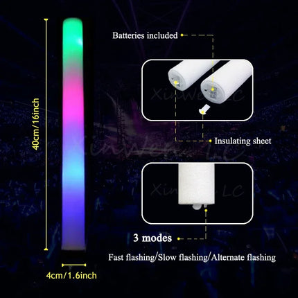 XinWen LC Rgb Led Glow Foam Sticks Bulk Party Supplies by zapcart