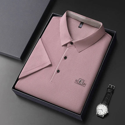 CN Zhejiang Mens New Business Casual Polo Shirt Breathable by zapcart