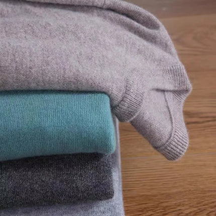 Zocept Men's Merino Wool Sweater Round Neck Thickened Warm by zapcart