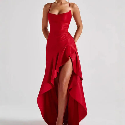 Women Elegant Bodycon Party Dress Maxi Spaghetti Strap by zapcart