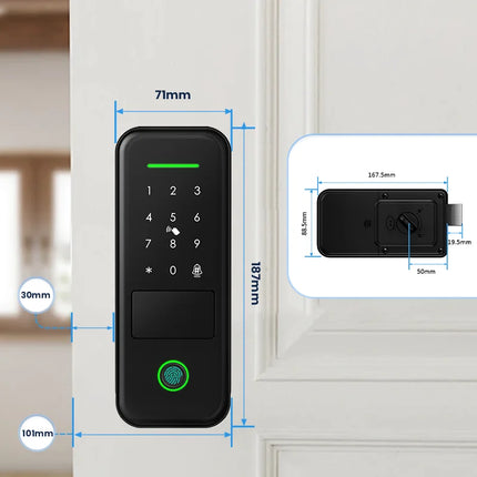 Catchface Fingerprint Smart Door Lock IP66 Outdoor Security by zapcart