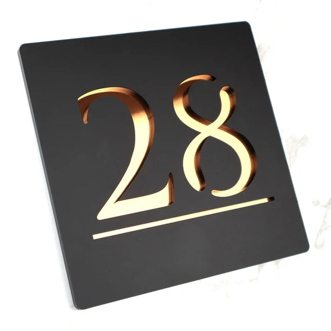 Personalized Custom Acrylic Modern House Numbers Sign Door Address Street 3D Letter Number Plaques Outdoor Name Home Decor Plate by zapcart