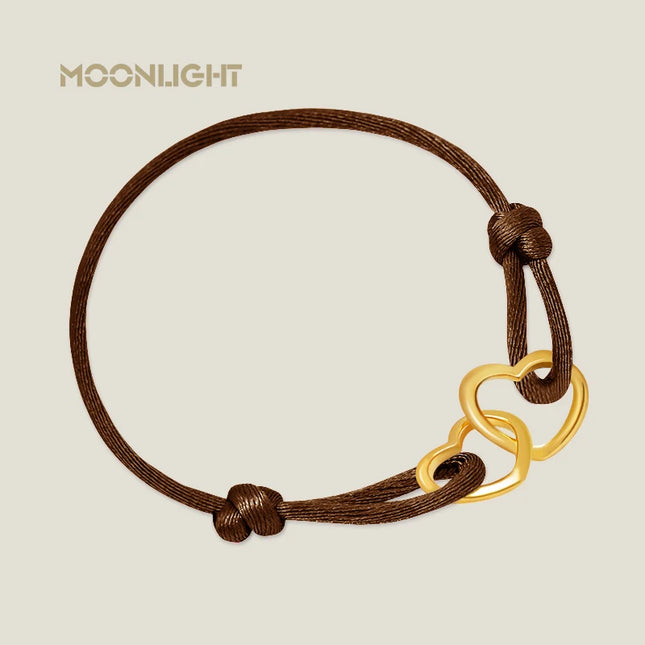 MOONLIGHT High Quality Silk Rope Heart Pendant Charm Bracelet For Women Adjustable Bracelets Femme Girls Trendy Jewelry 14colors by zapcart