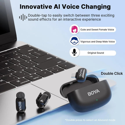 Boya Mini Wireless Lavalier Microphone For iPhone Android by zapcart