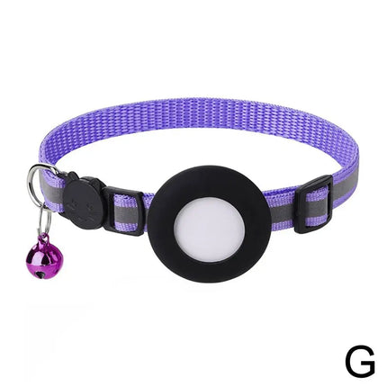 Anti Lost Cat Collar For AirTag GPS Tracker Reflective Bell by zapcart