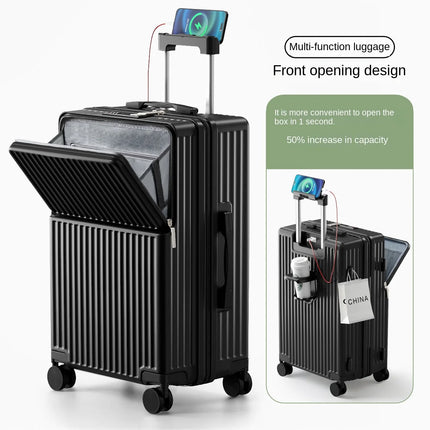 CN Jiangxi Unisex Front Opening Multifunction Luggage 20in by zapcart