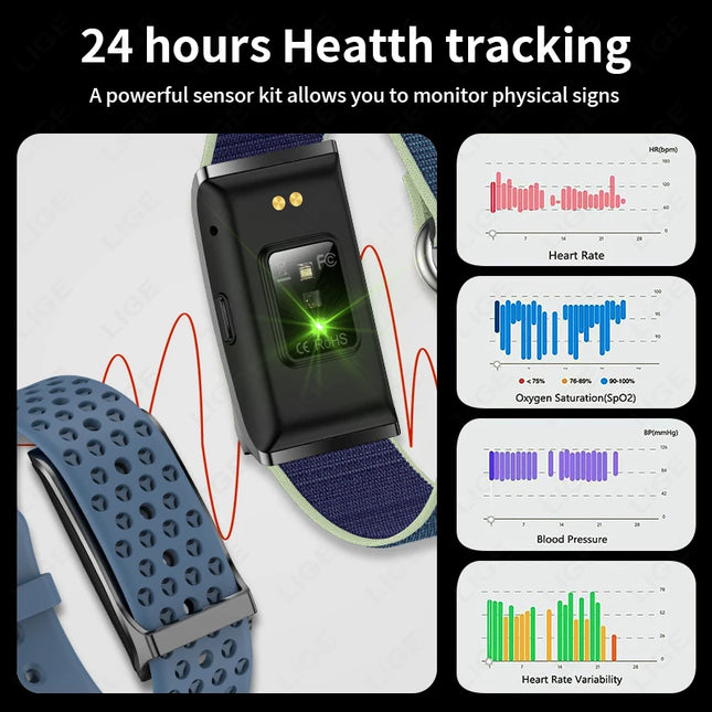 LIGE Smart Band Watch Heart Rate Monitoring For Adults by zapcart