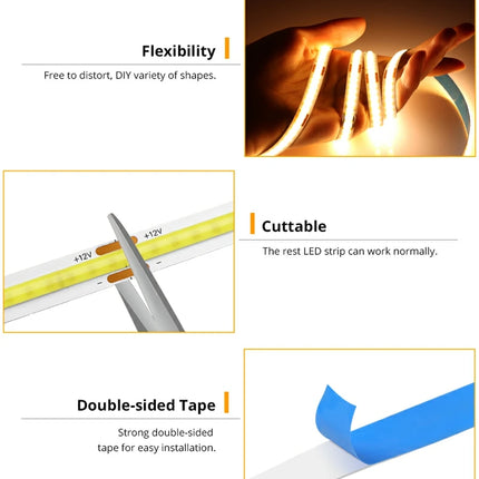 SHICUO COB LED Strip With PIR Motion Sensor For Room 110-220V by zapcart