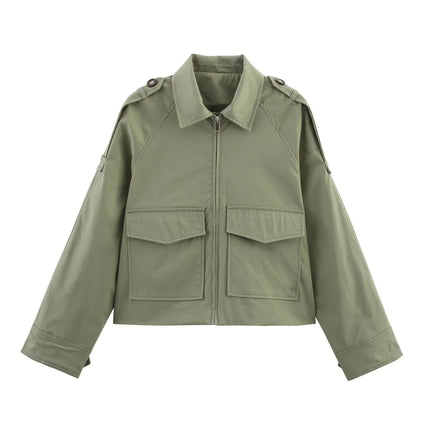 PB ZA2025 Womens Summer Windbreaker Jacket With Pockets by zapcart