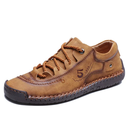 LEDP Mens Handmade Leather Loafers Breathable Soft Sole by zapcart