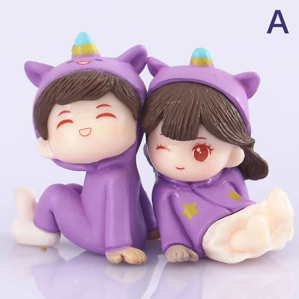 Hign-concerned Miniature Couple Figurines Wedding Gift by zapcart