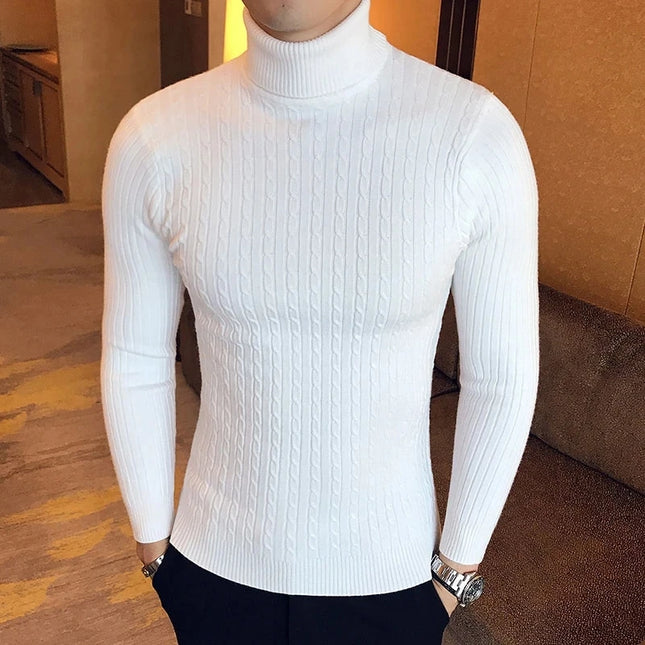 FURCWCN Mens Slim Knit Turtleneck Sweater Warm Cozy Winter by zapcart