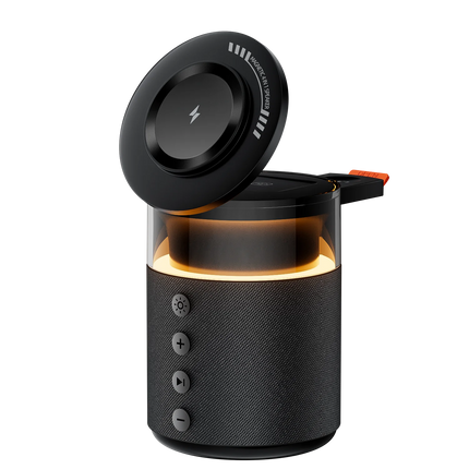Magnetic Wireless Charging Station With Night Light Speaker by zapcart