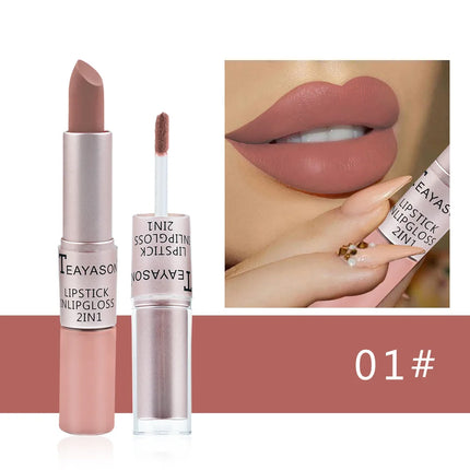 2 In 1 Matte Velvet Lipstick Gloss For Busy Women Everyday by zapcart