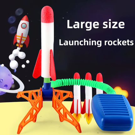 Kids Rocket Launcher Step Pump Power Air Stomp Outdoor Play by zapcart