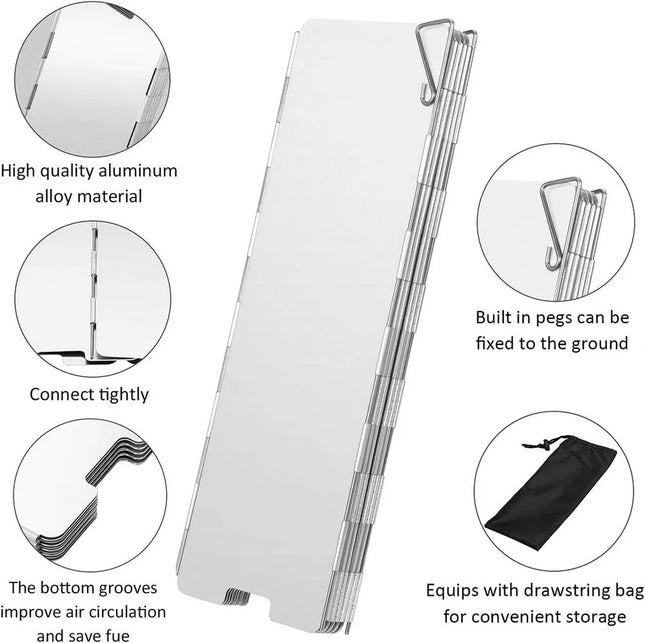 Outdoor Camping Gas Stove Wind Shield For Campers Pro by zapcart