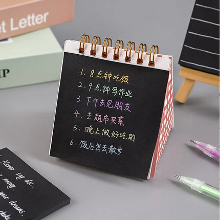 Choice Black Sticky Notes With White Pens For School by zapcart